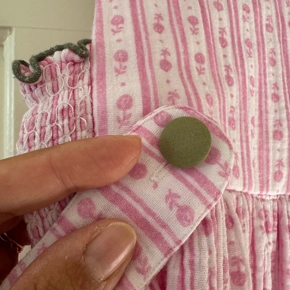 Birinit Pink Floral Kids Dress - Picture 4 of 9